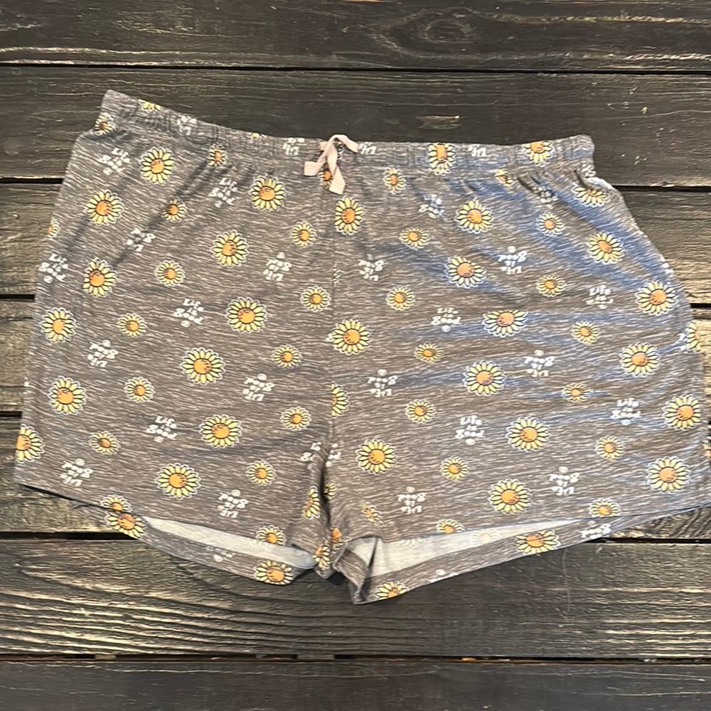 Life Is Good Gray and Yellow Athletic Shorts